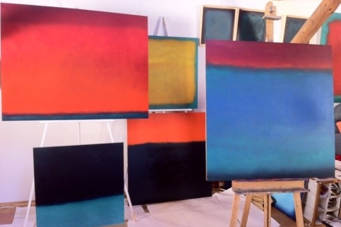 new colorfields im Atelier von Stanko