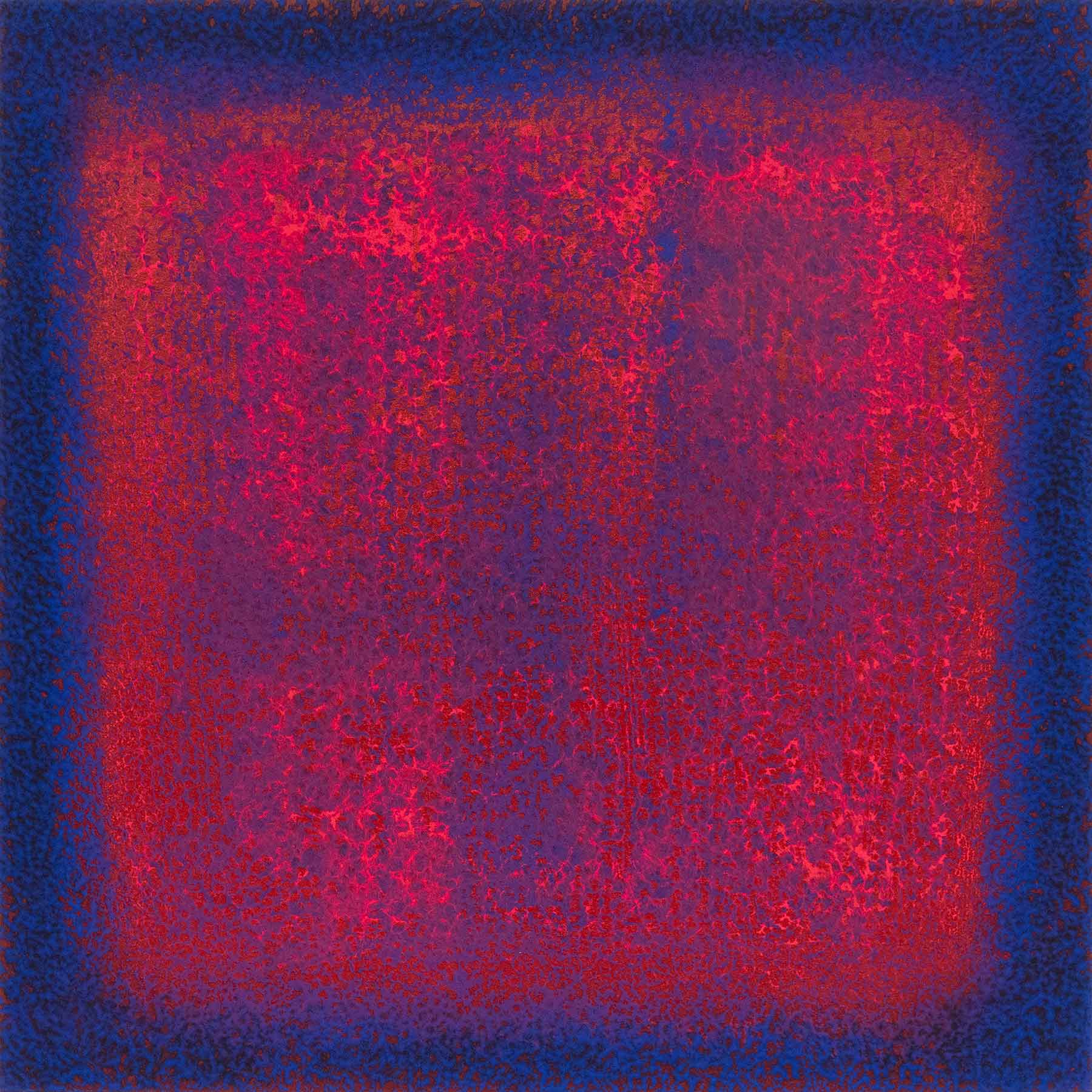 Rot Rot Ultamarin | 2021 |Öl & Acryl auf HDF-Platte | 50 x 50 x 0.3 cm